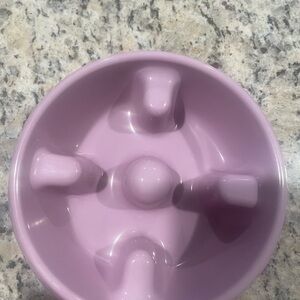 Pink Slow Feeder Dog Bowl